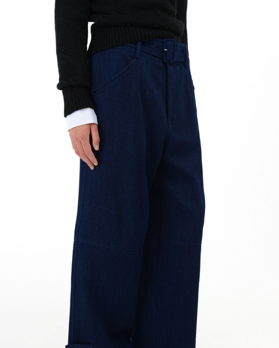 Donna Manuel Ritz Pantaloni | Pantalone Cargo Denim Blu