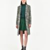 Donna Manuel Ritz Cappotti E Giacconi | Cappotto Resca Boucle` Lana Cotone Verde