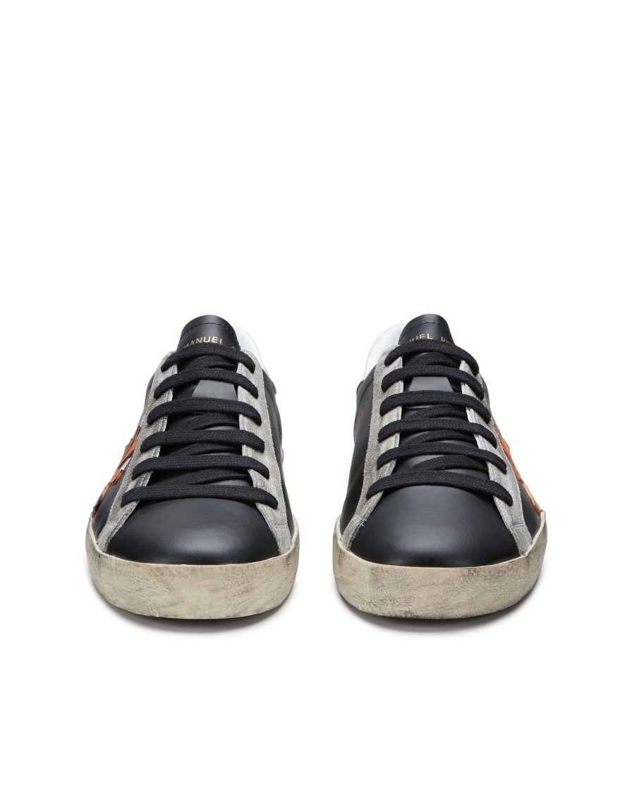 Uomo Manuel Ritz Sneakers | Sneakers "Don`T Forget To Smile" Nero