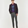 Uomo Manuel Ritz Giacche | Giacca Slim Diagonale Misto Lana Marrone