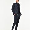 Uomo Manuel Ritz Giacche | Giacca Slim Overcheck In Misto Lana Blu