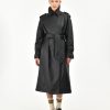 Donna Manuel Ritz Cappotti E Giacconi | Trench In Ecopelle Nero