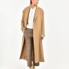 Donna Manuel Ritz Cappotti E Giacconi | Cappotto Vestaglia Panno Misto Lana Beige