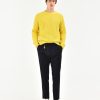 Uomo Manuel Ritz T-Shirt E Maglie | Maglia Girocollo Costa Inglese Misto Lana Giallo