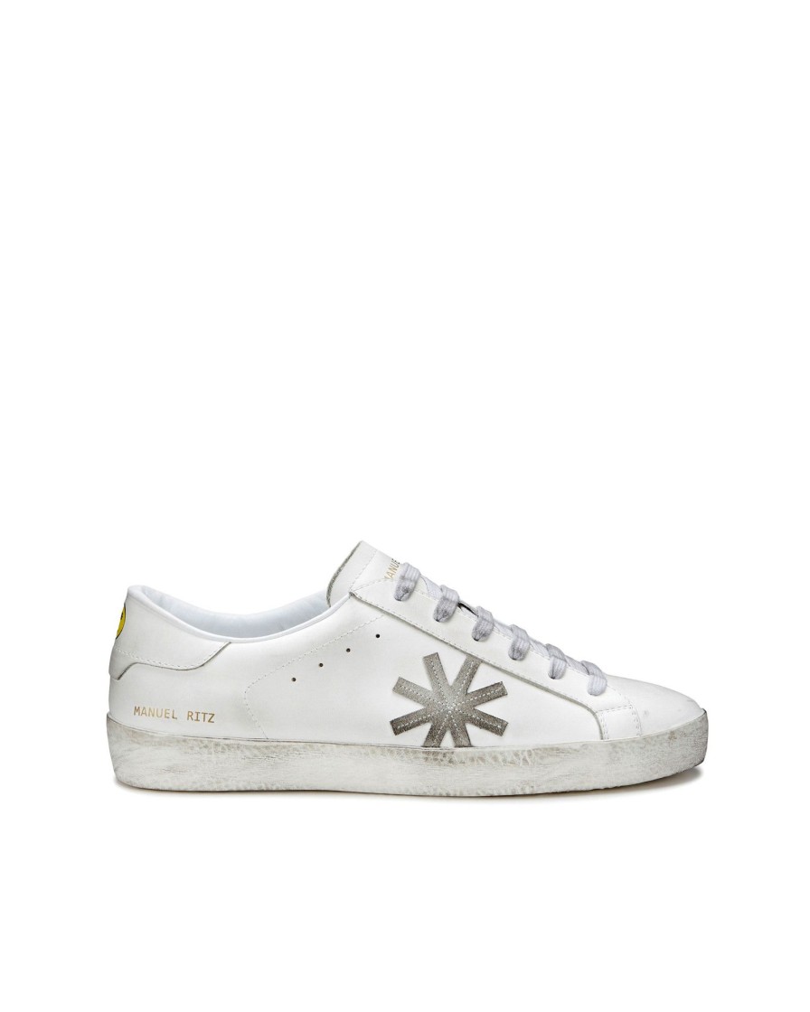 Uomo Manuel Ritz Sneakers | Sneakers Vintage Bianco