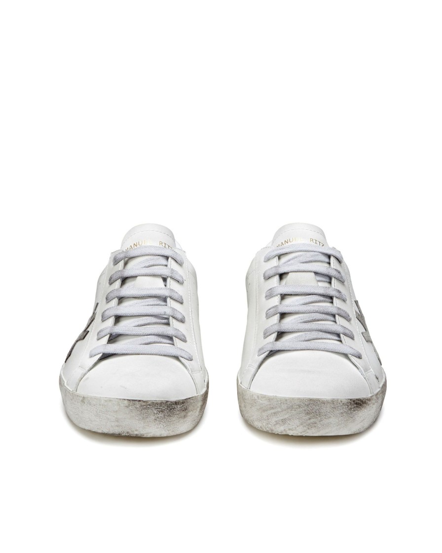 Uomo Manuel Ritz Sneakers | Sneakers Vintage Bianco