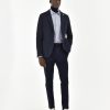 Uomo Manuel Ritz Giacche | Giacca Semifoderata Slim Armatura In Jersey Di Cotone Blu