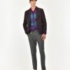 Uomo Manuel Ritz Pantaloni | Pantalone Pinces Slim Flanella Di Lana Stretch Grigio