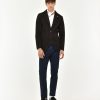 Uomo Manuel Ritz Pantaloni | Pantalone Slim Tinto Capo In Cotone Stretch Blu