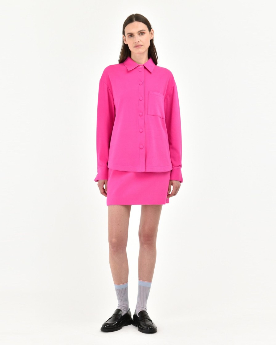 Donna Manuel Ritz Gonne | Mini In Panno Stretch Rosa