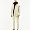 Uomo Manuel Ritz Cappotti E Giacconi | Parka Slim Jersey Misto Lana Bianco