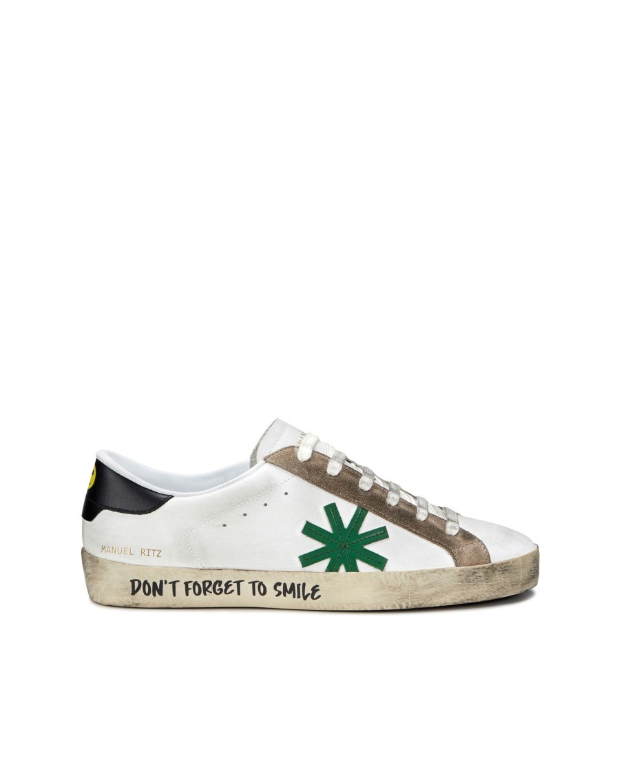 Uomo Manuel Ritz Sneakers | Sneakers "Don`T Forget To Smile" Verde