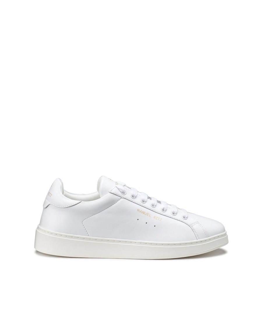 Uomo Manuel Ritz Sneakers | Sneakers In Pelle Bianco