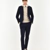 Uomo Manuel Ritz Pantaloni | Chinos Slim Punto Milano Stretch Blu