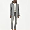 Uomo Manuel Ritz Cappotti E Giacconi | Parka Slim Jersey Misto Lana Grigio