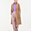 Donna Manuel Ritz Cappotti E Giacconi | Cappotto In Panno Diagonale Beige