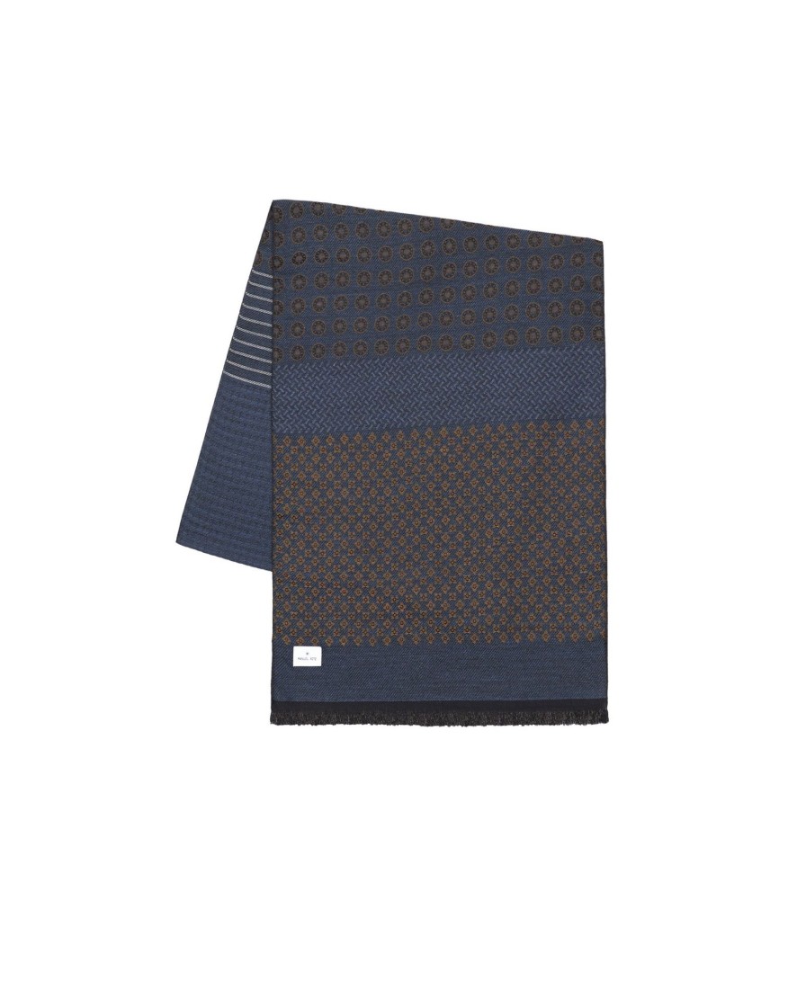 Uomo Manuel Ritz | Sciarpa Jacquard Misto Lana Mohair Verde